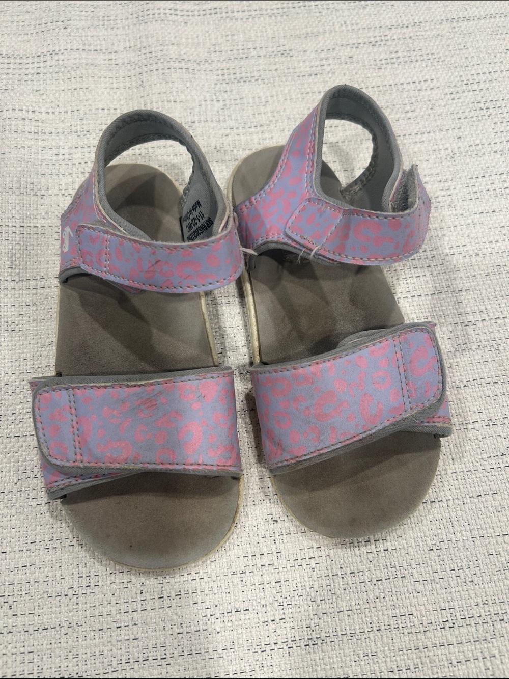 See Kai Run Pink Leopard Print Velcro Sandals